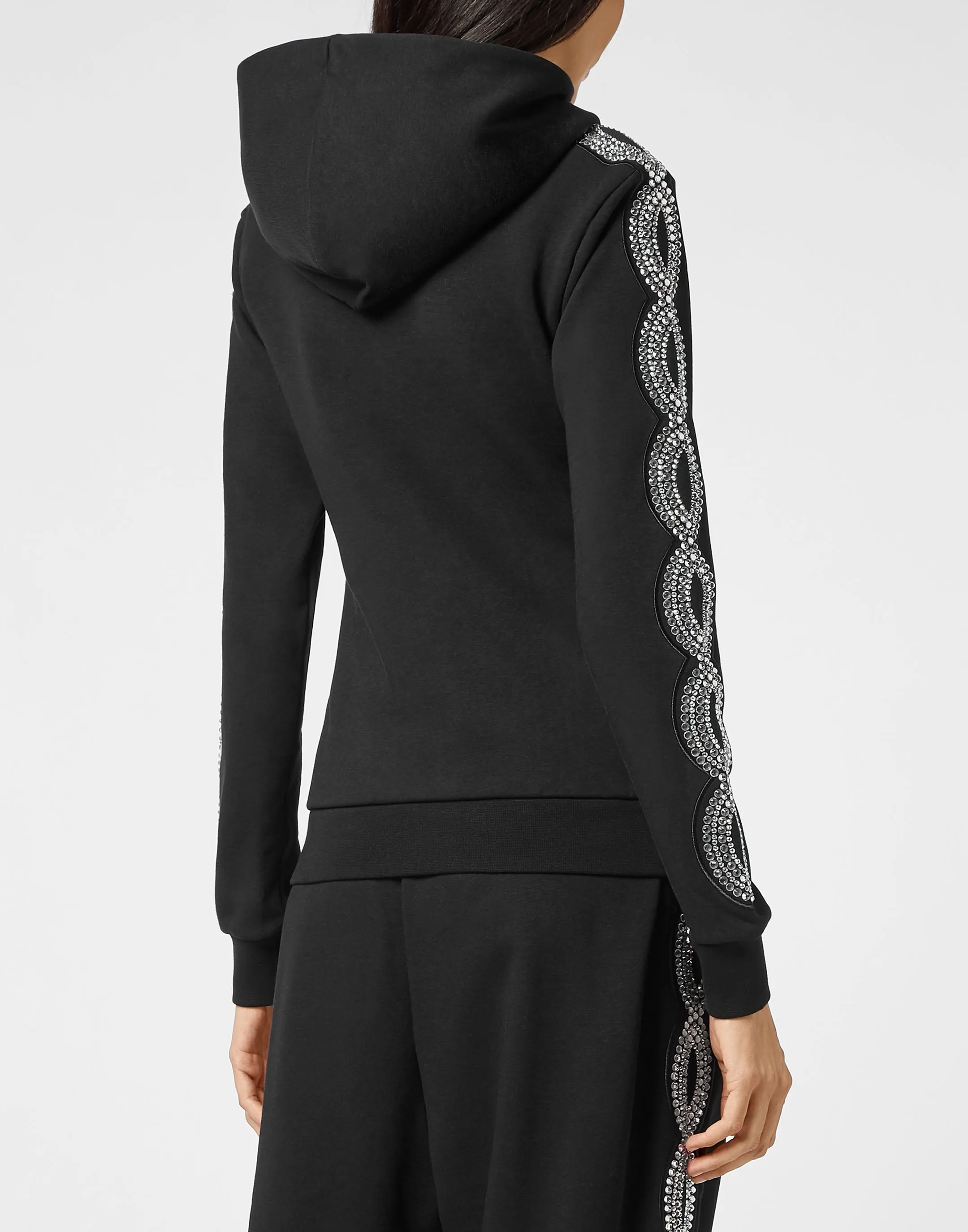 Hoodie sweatshirt Full Zip Crystal Cable