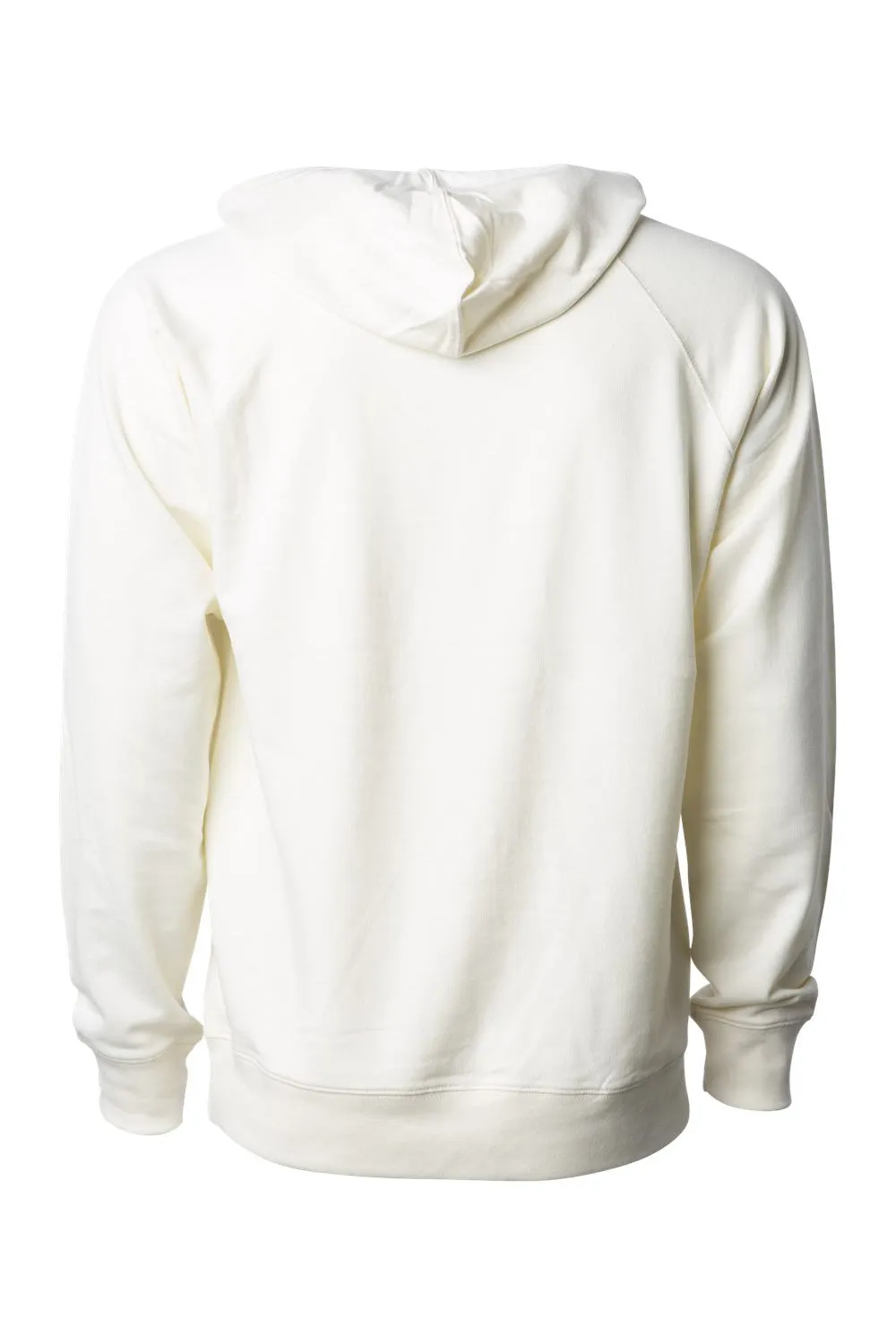 Independent Trading Company Mens Icon Loopback Terry Hooded Sweatshirt Hoodie w/ Pouch Pocket - Bone