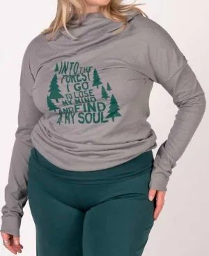Into The Forest Yoga Hoodie In Grey