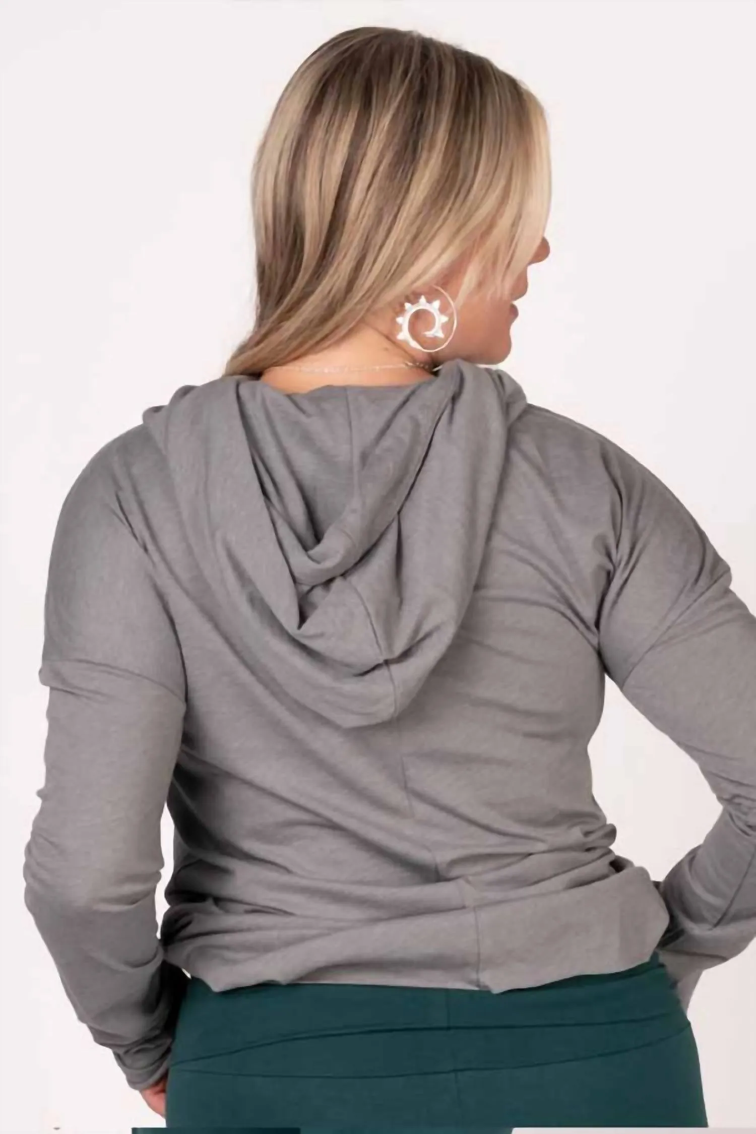 Into The Forest Yoga Hoodie In Grey