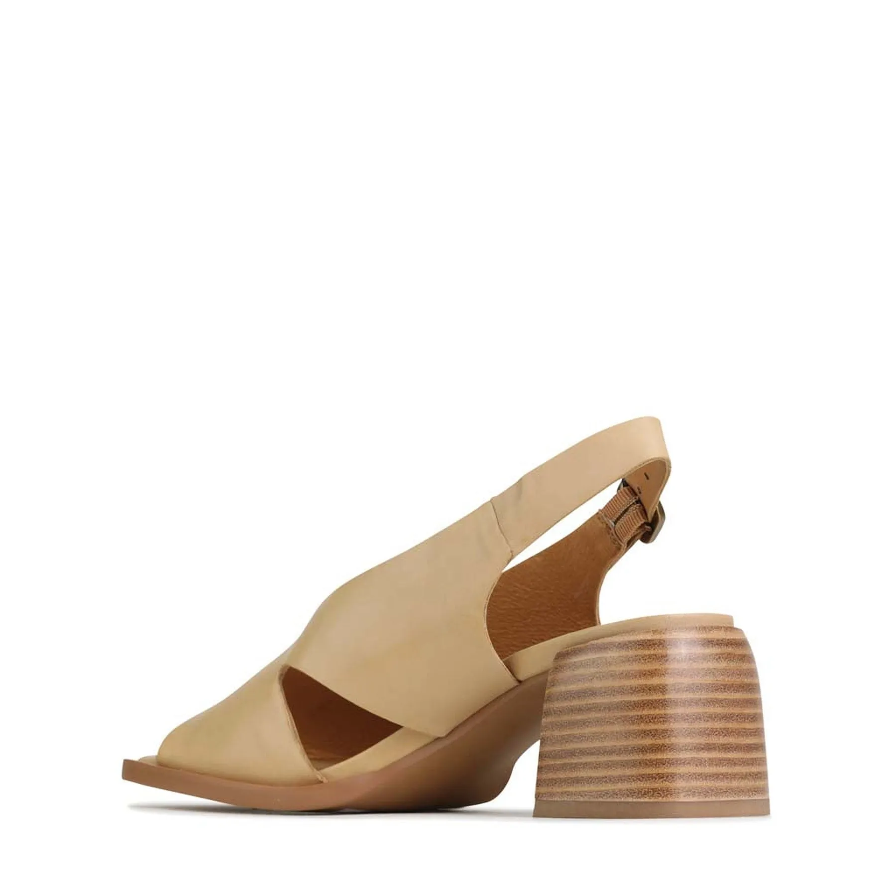 ISADORA LEATHER BLOCK HEEL SANDALS