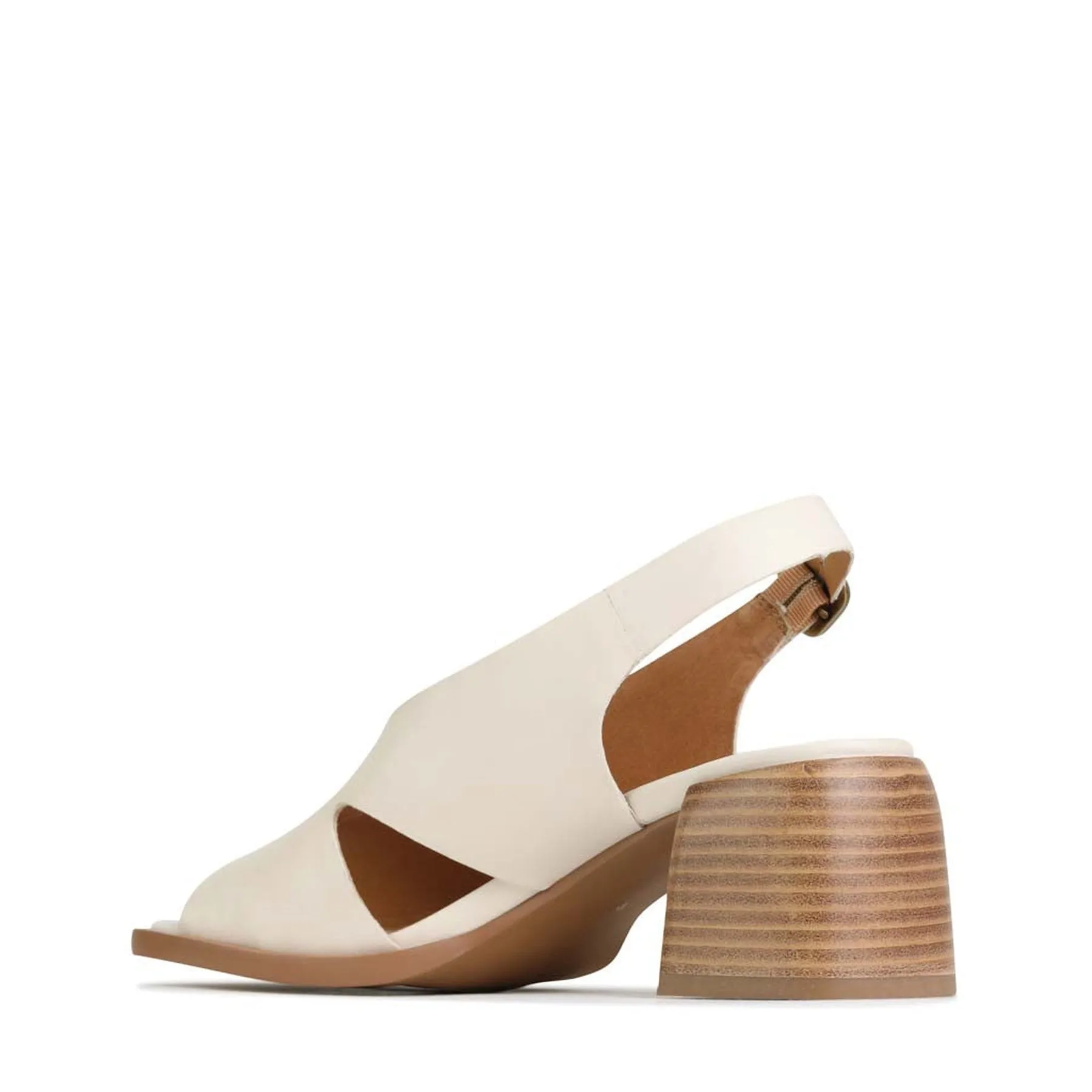 ISADORA LEATHER BLOCK HEEL SANDALS