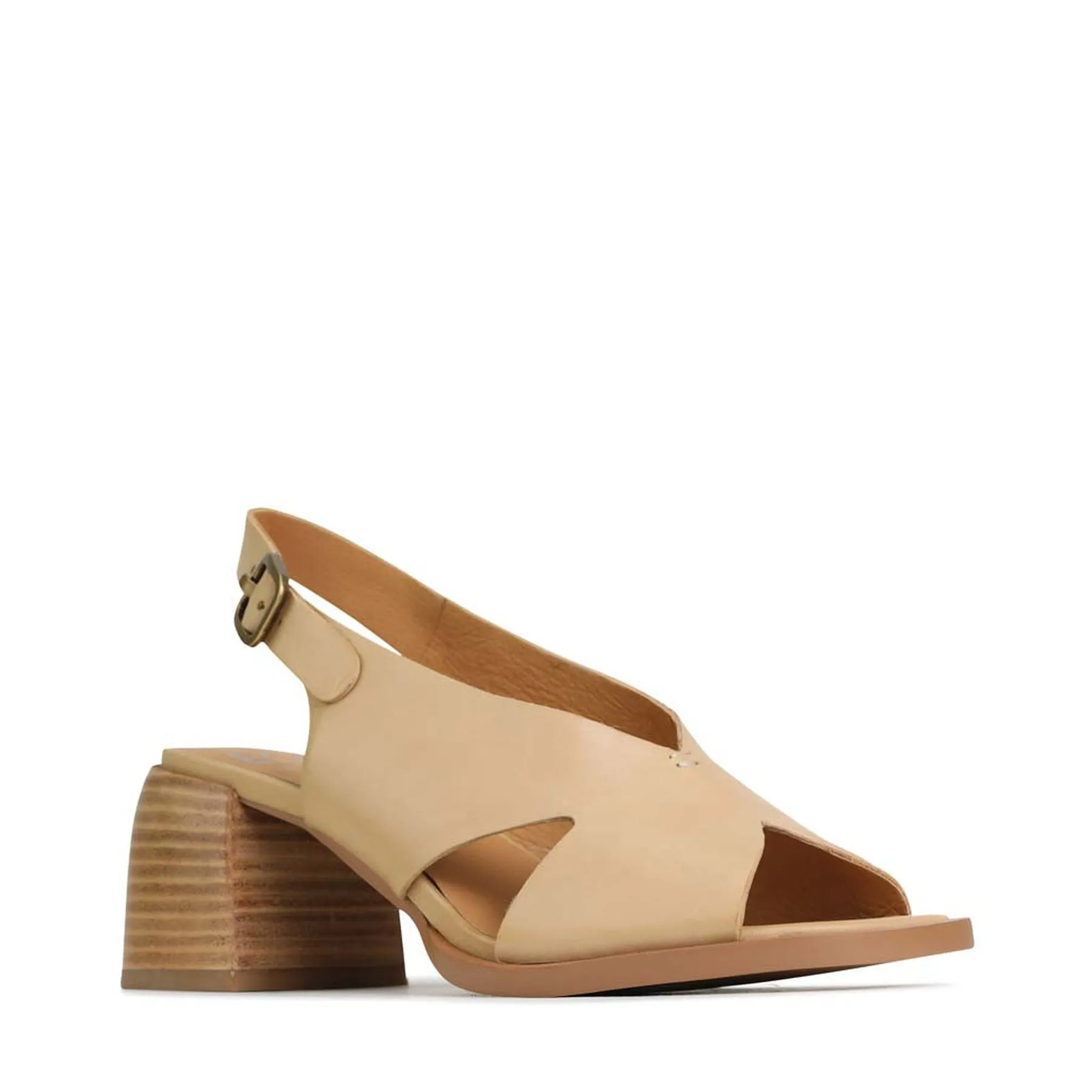 ISADORA LEATHER BLOCK HEEL SANDALS