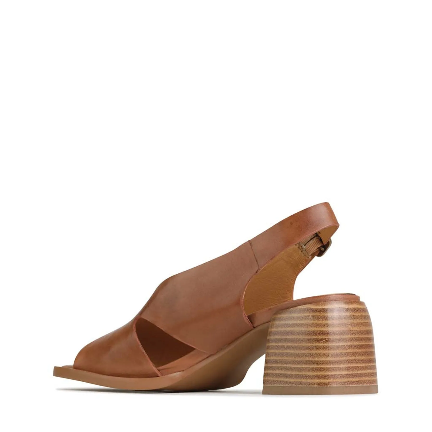 ISADORA LEATHER BLOCK HEEL SANDALS