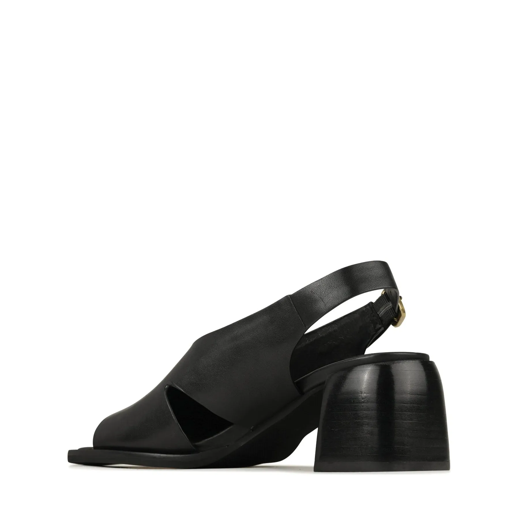 ISADORA LEATHER BLOCK HEEL SANDALS