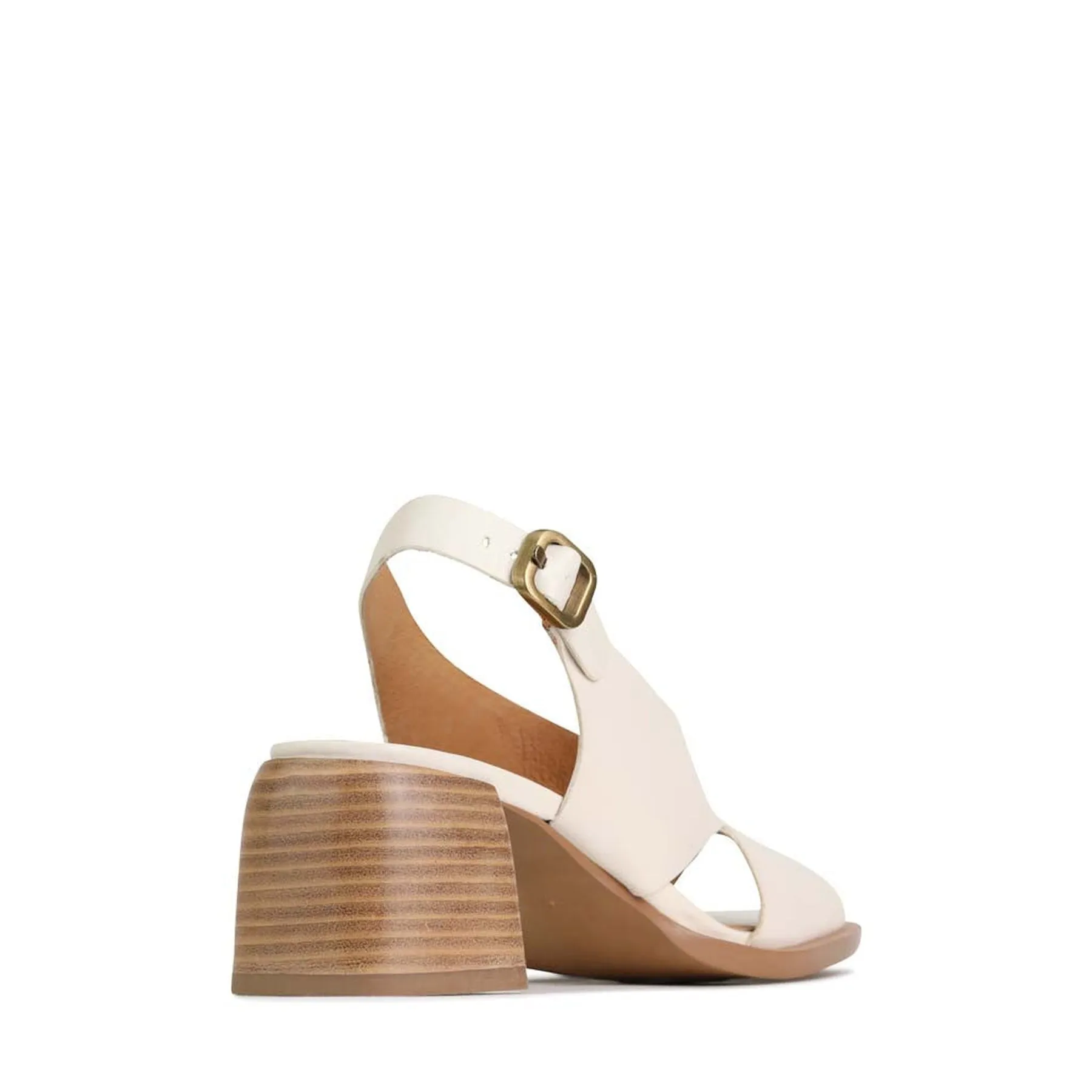 ISADORA LEATHER BLOCK HEEL SANDALS