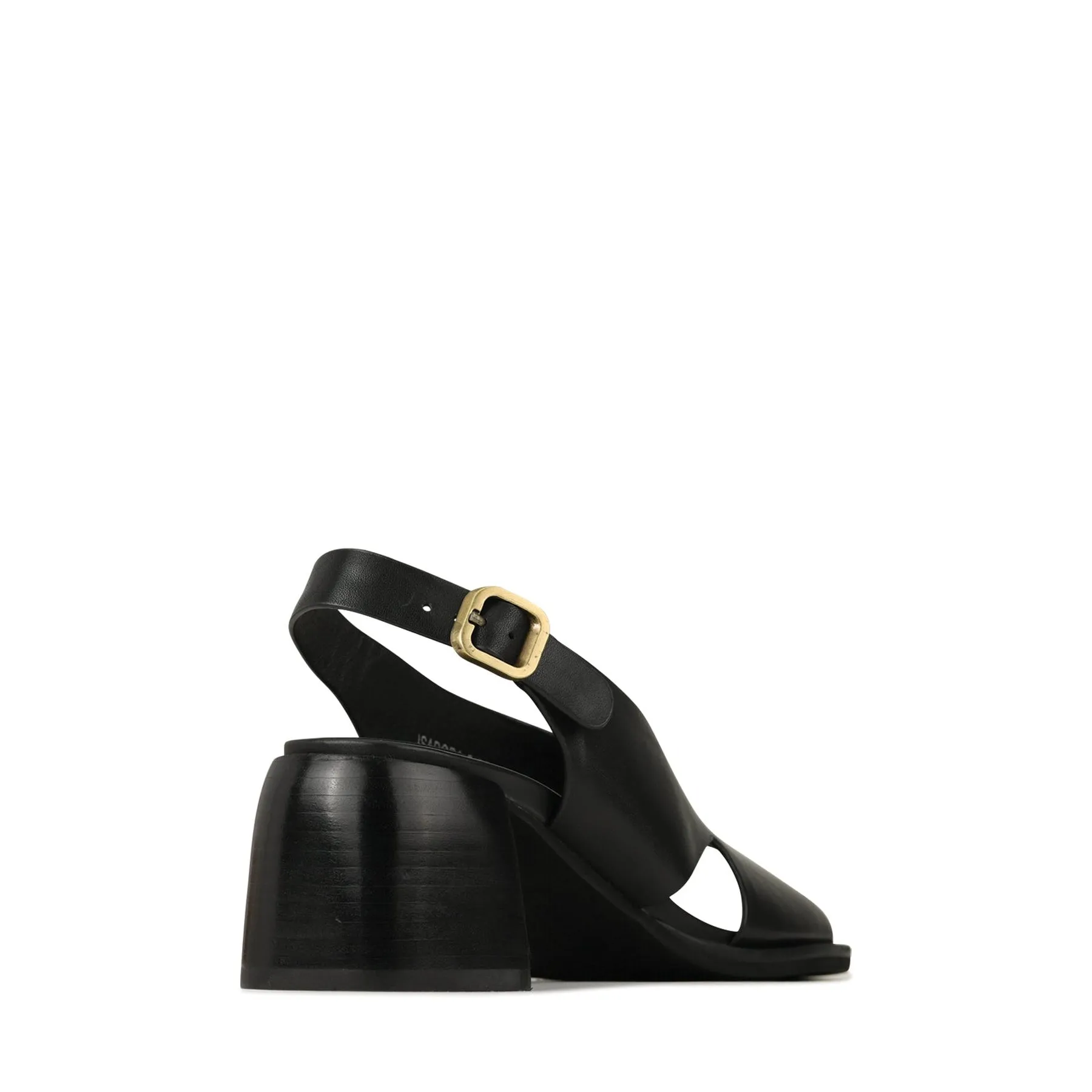 ISADORA LEATHER BLOCK HEEL SANDALS