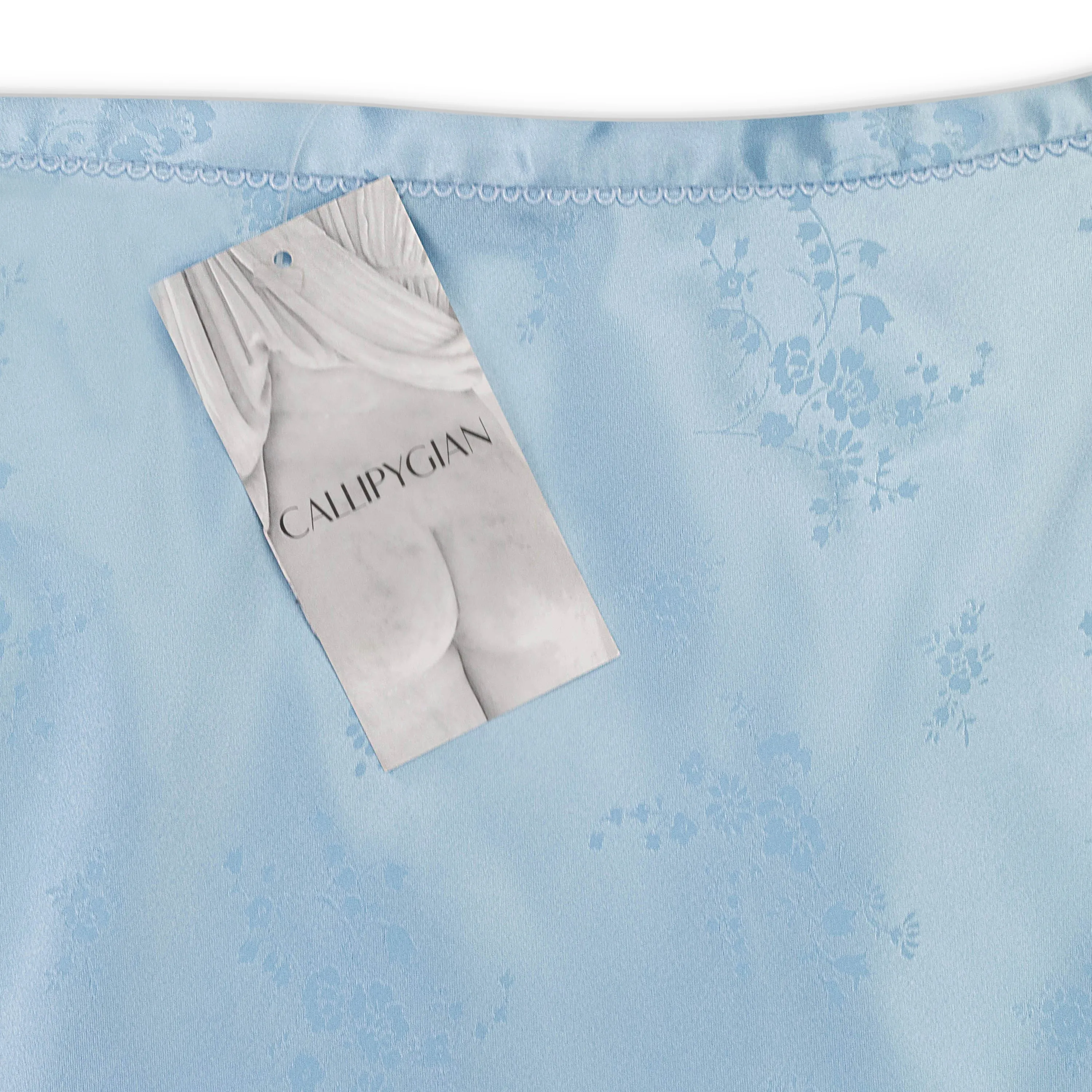 JACQUARD BIAS BLUE FLARED SKIRT