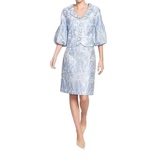Jacquard Suit In Silver Bluie
