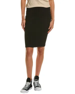 James Perse Brushed Jersey Ruched Mini Skirt