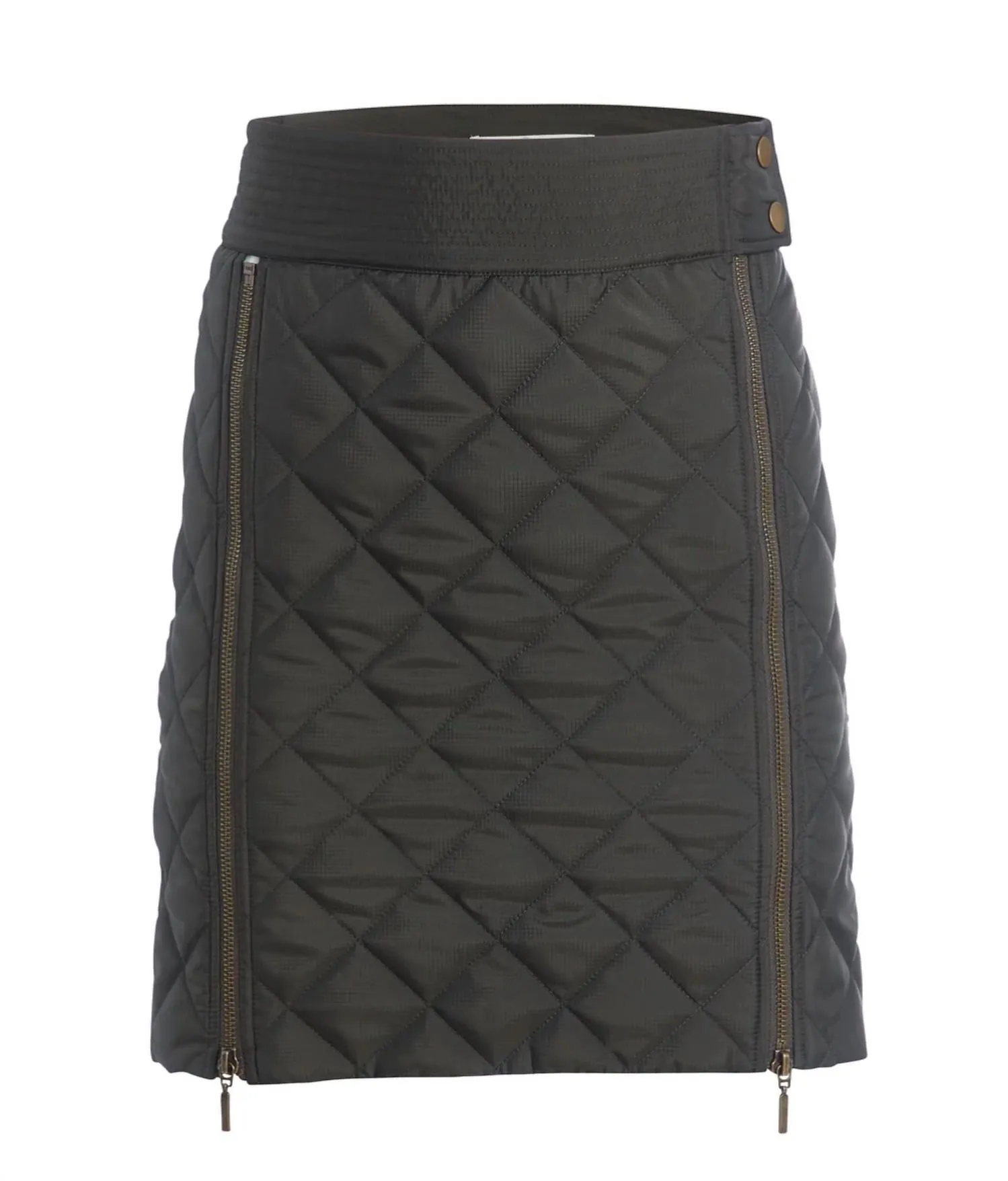 Jette Quilted Mini Skirt In Army