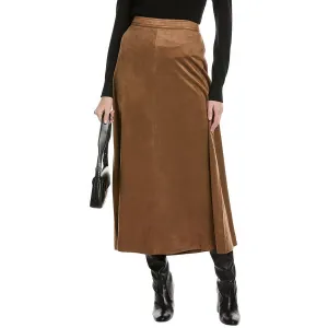Juniors Womens Faux Suede A-Line Skirt