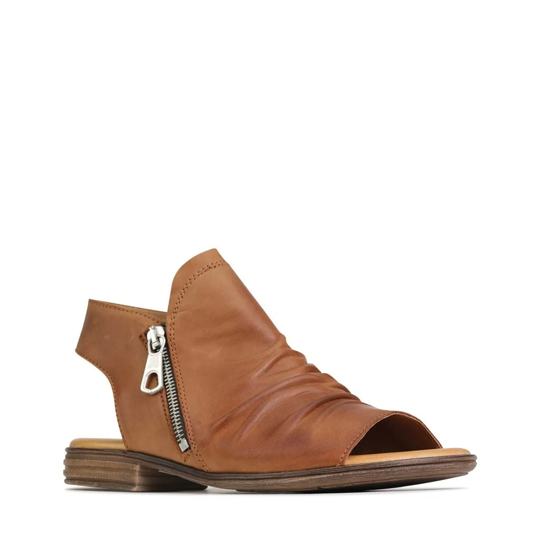 KAMI LEATHER ANKLE ZIP SANDALS