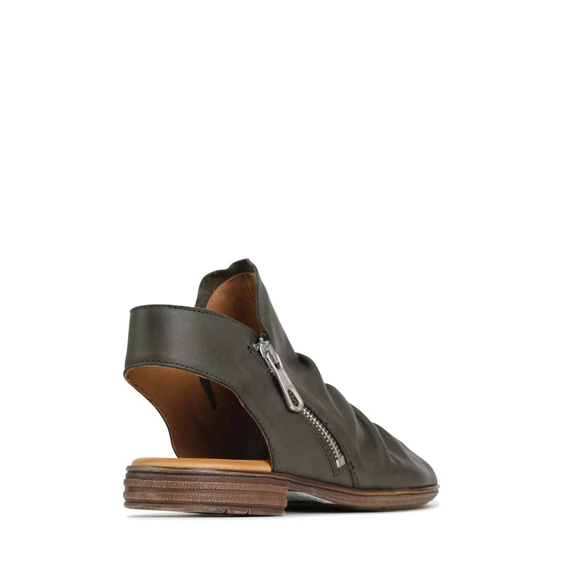 KAMI LEATHER ANKLE ZIP SANDALS