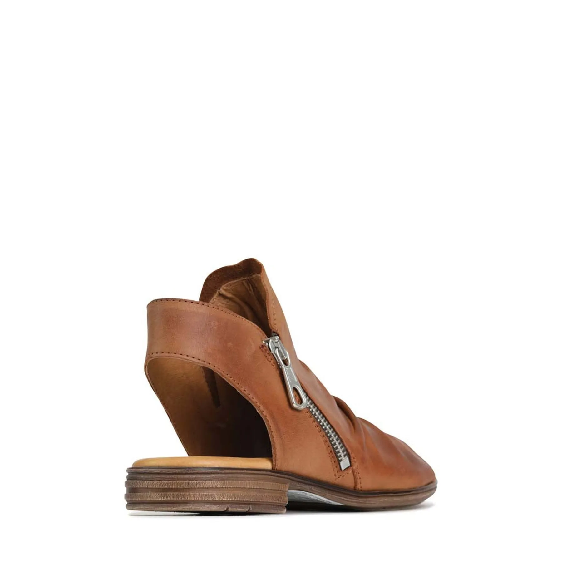 KAMI LEATHER ANKLE ZIP SANDALS