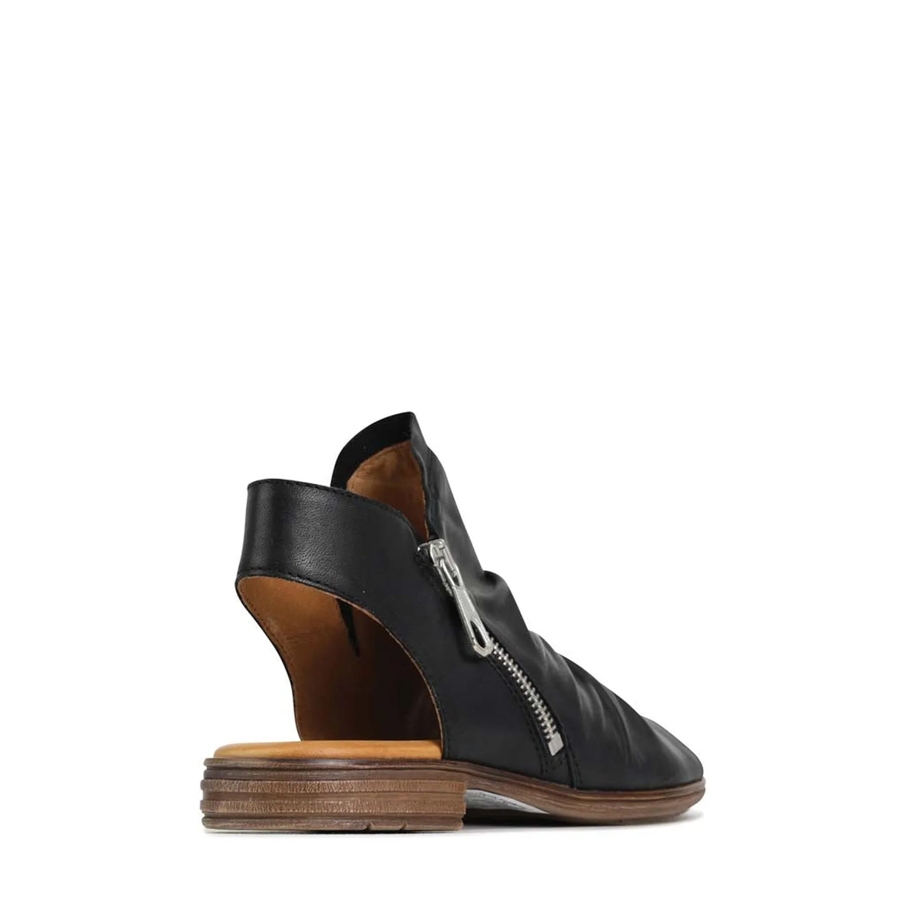 KAMI LEATHER ANKLE ZIP SANDALS