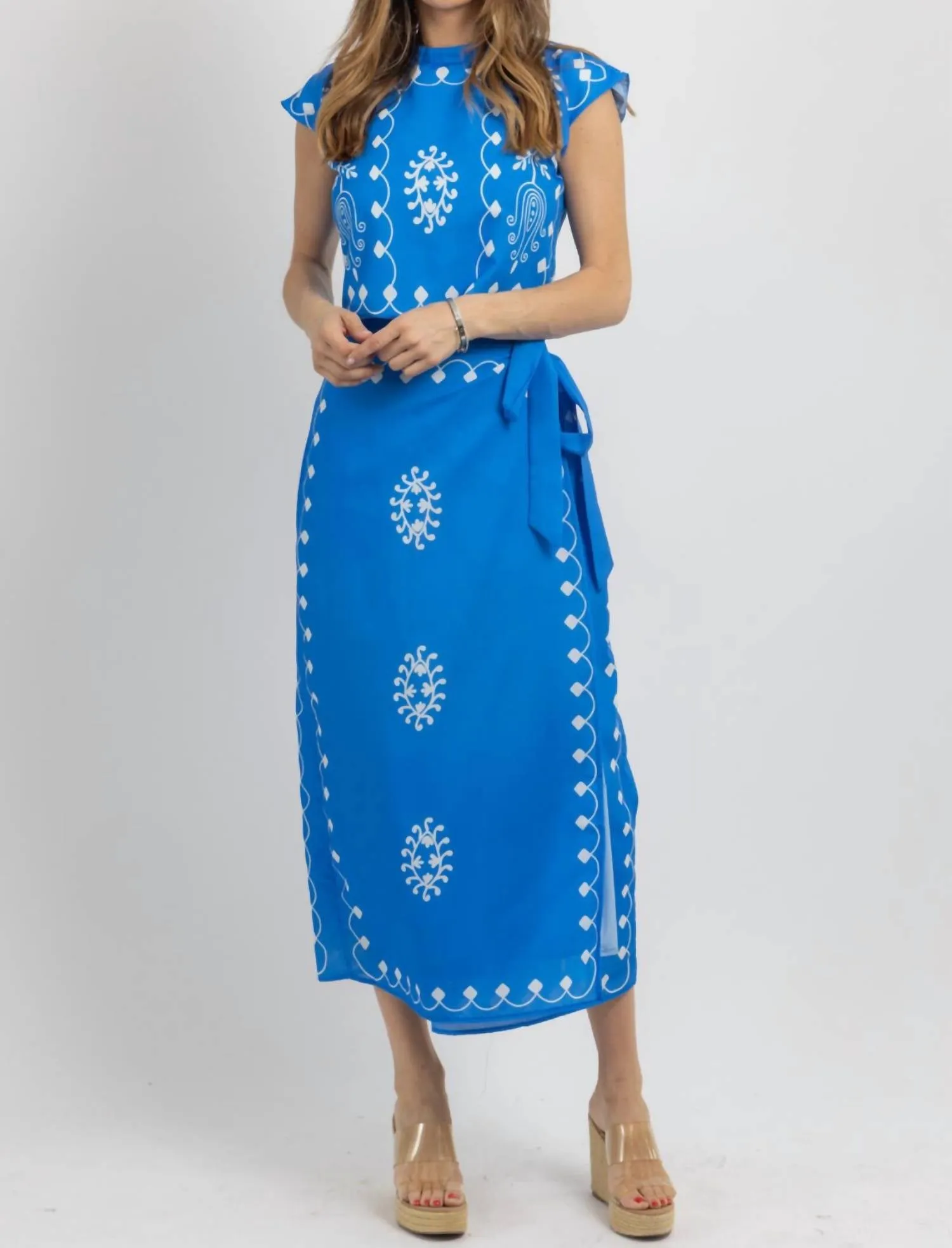 Kamora Skirt Set In Cobalt