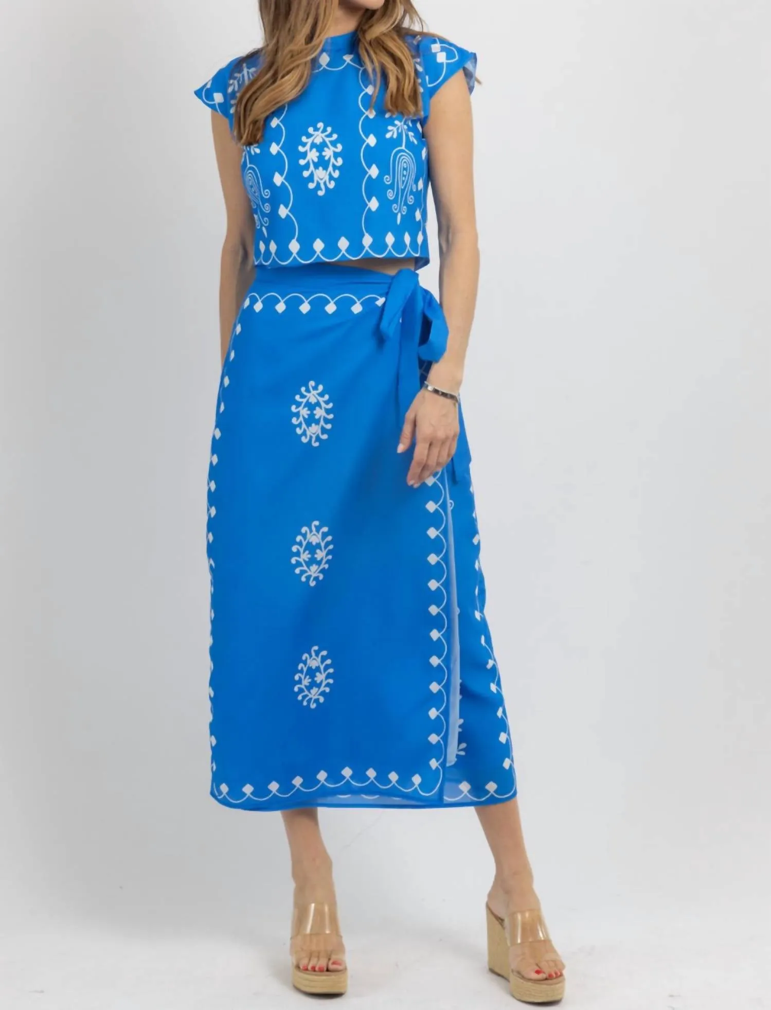 Kamora Skirt Set In Cobalt