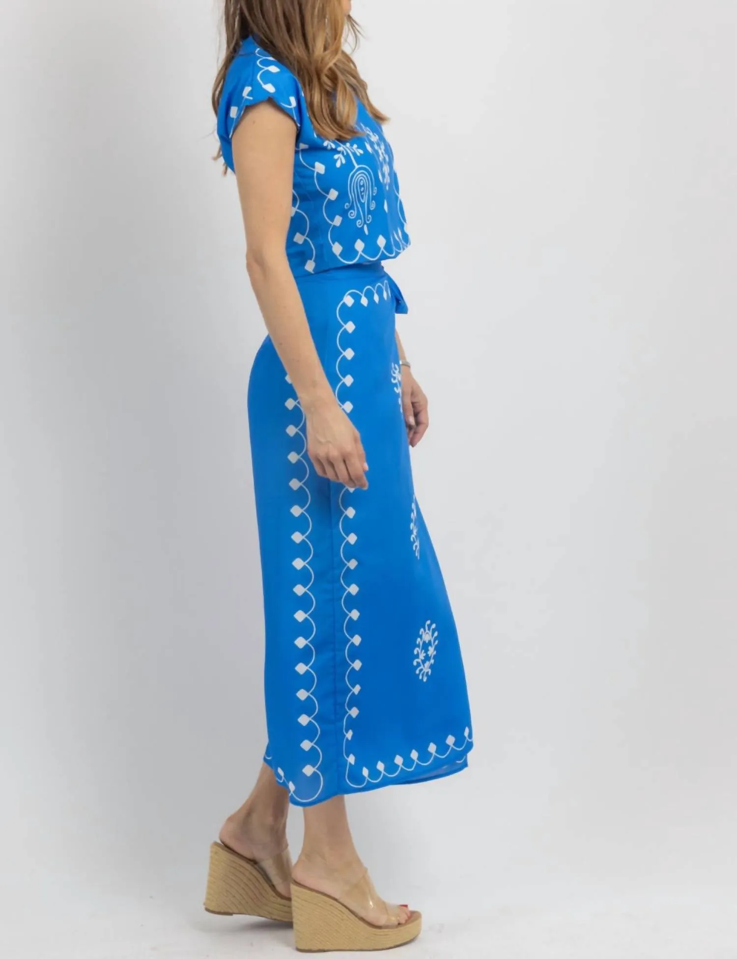 Kamora Skirt Set In Cobalt