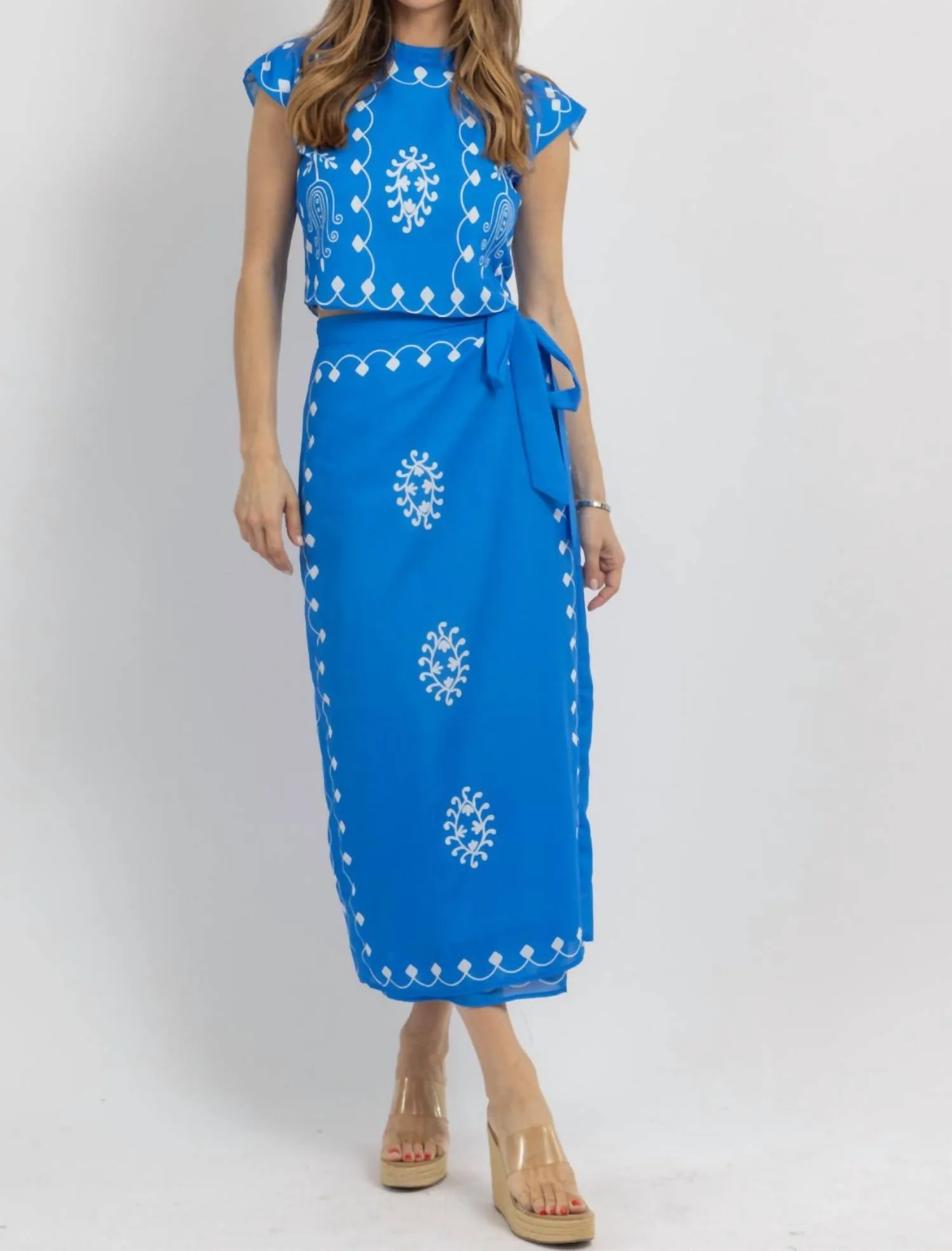 Kamora Skirt Set In Cobalt
