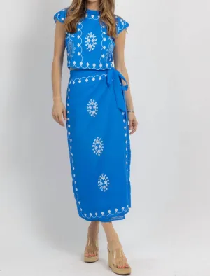 Kamora Skirt Set In Cobalt