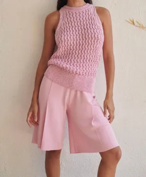 Knitted Bermuda In Pink