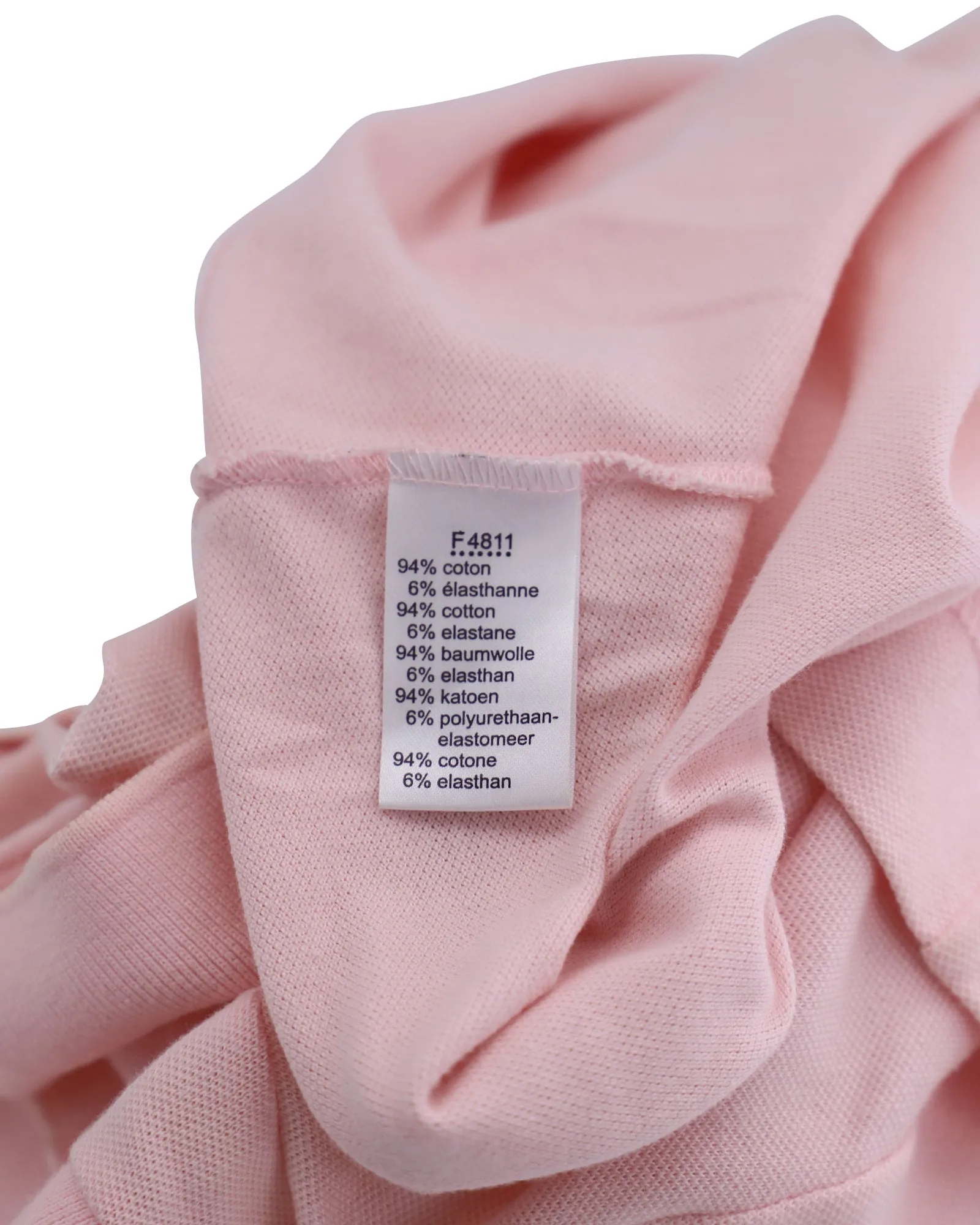 Lacoste Short Sleeve Polo Shirt in Pink Cotton