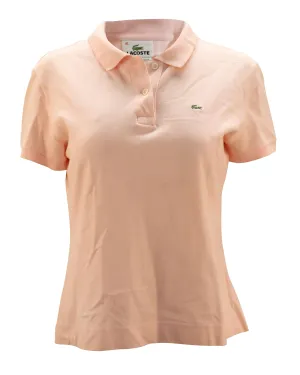 Lacoste Short Sleeve Polo Shirt in Pink Cotton