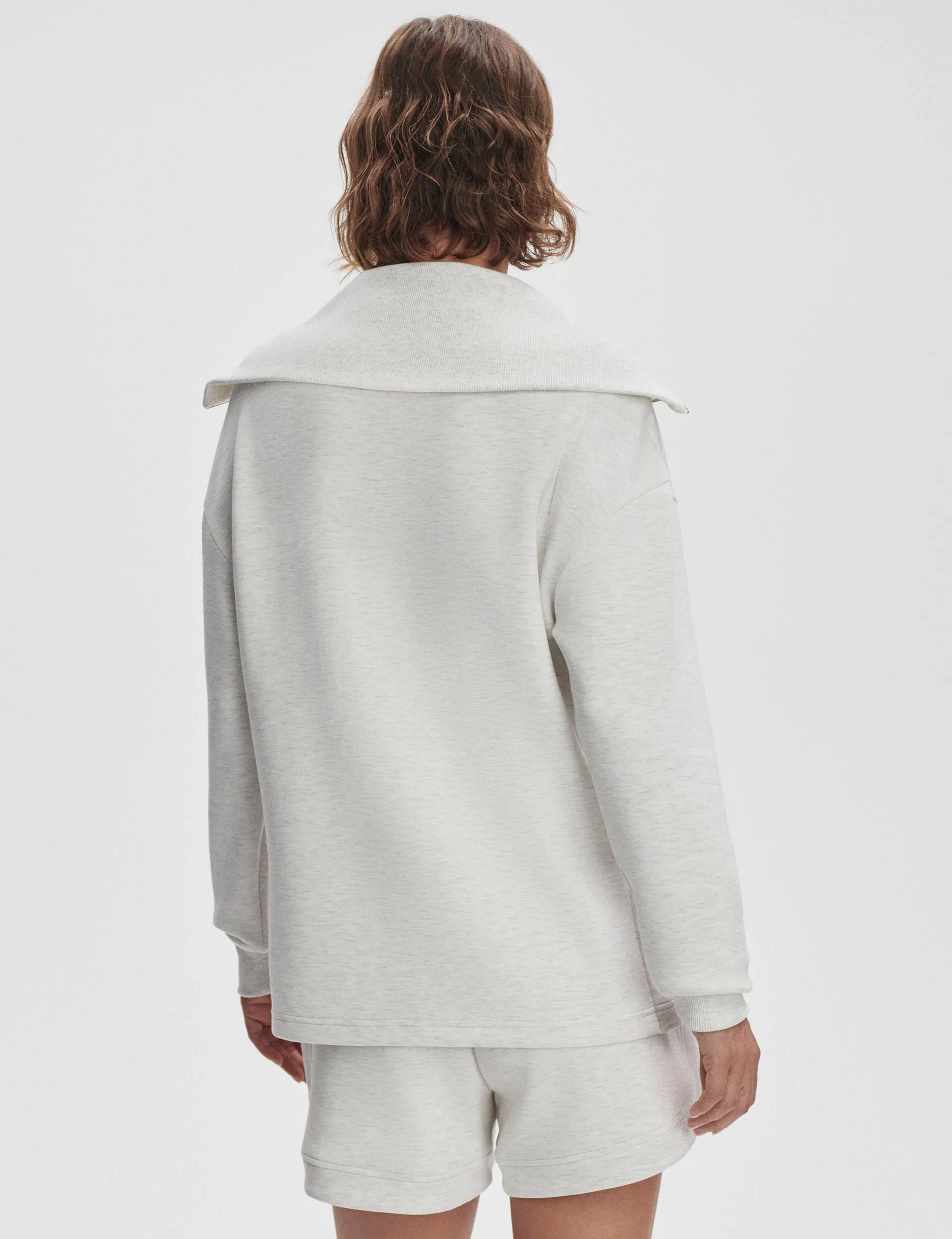 Larson Half-Zip Sweat - Ivory Marl