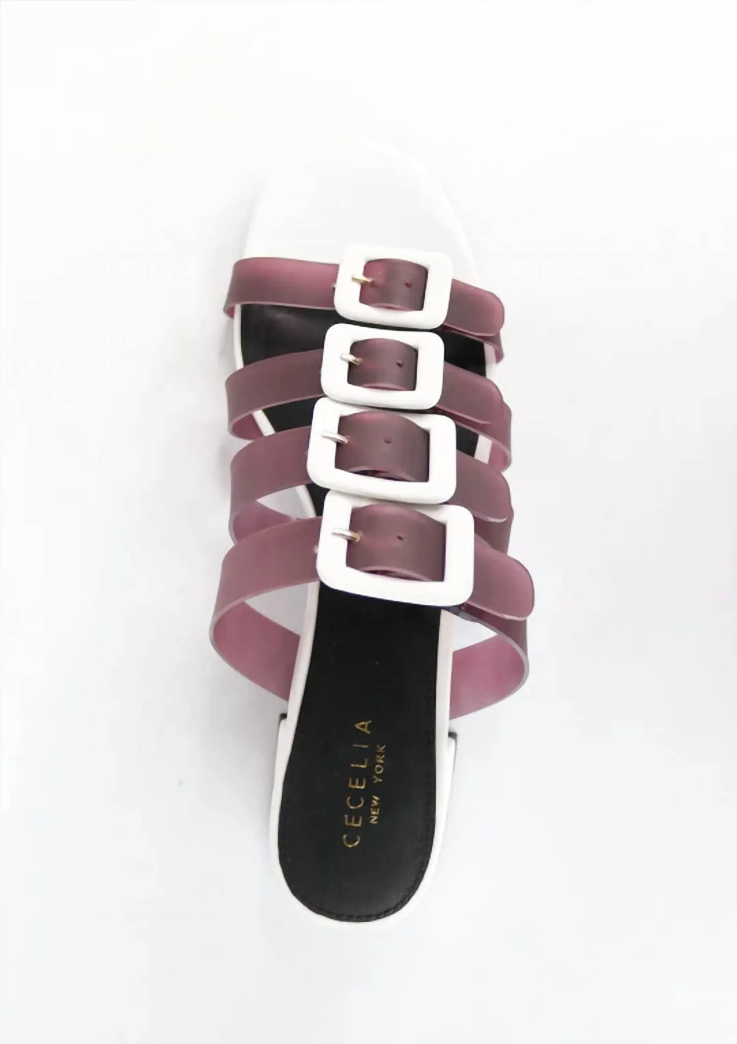 Lexington Slide Sandal In Black And White