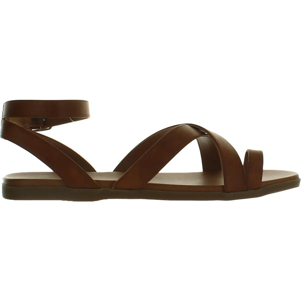 Lianaa Womens Faux Leather Strappy Ankle Strap