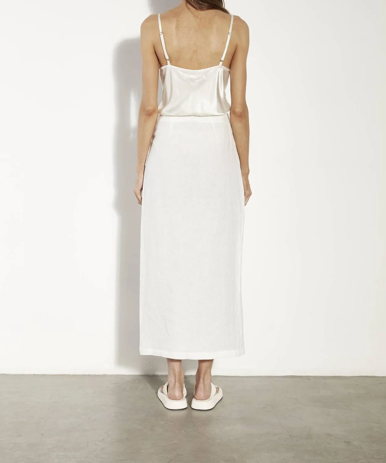 Linen Wrap Skirt In Undyed