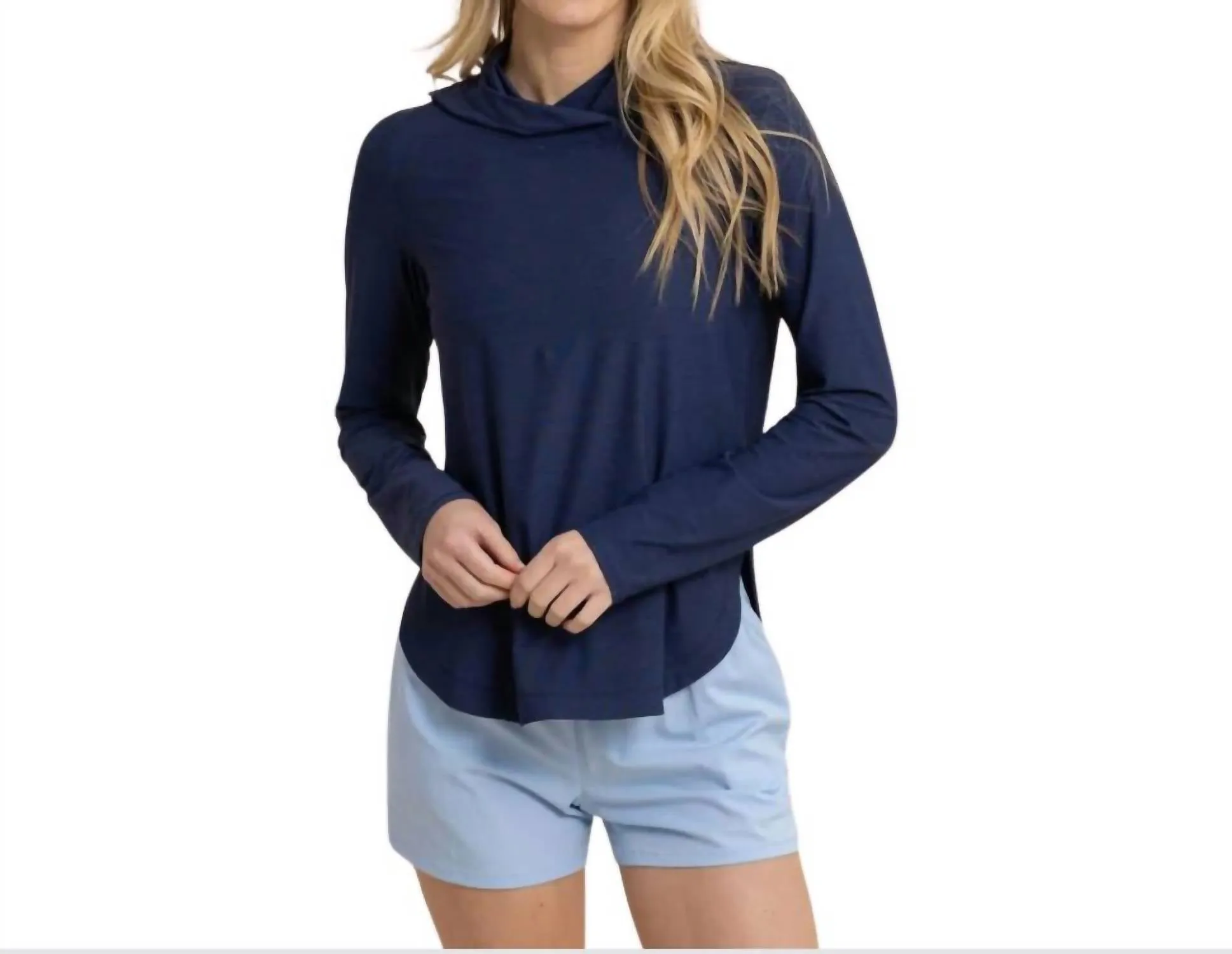 Linley Brrr-Illiant Performance Hoodie In Navy