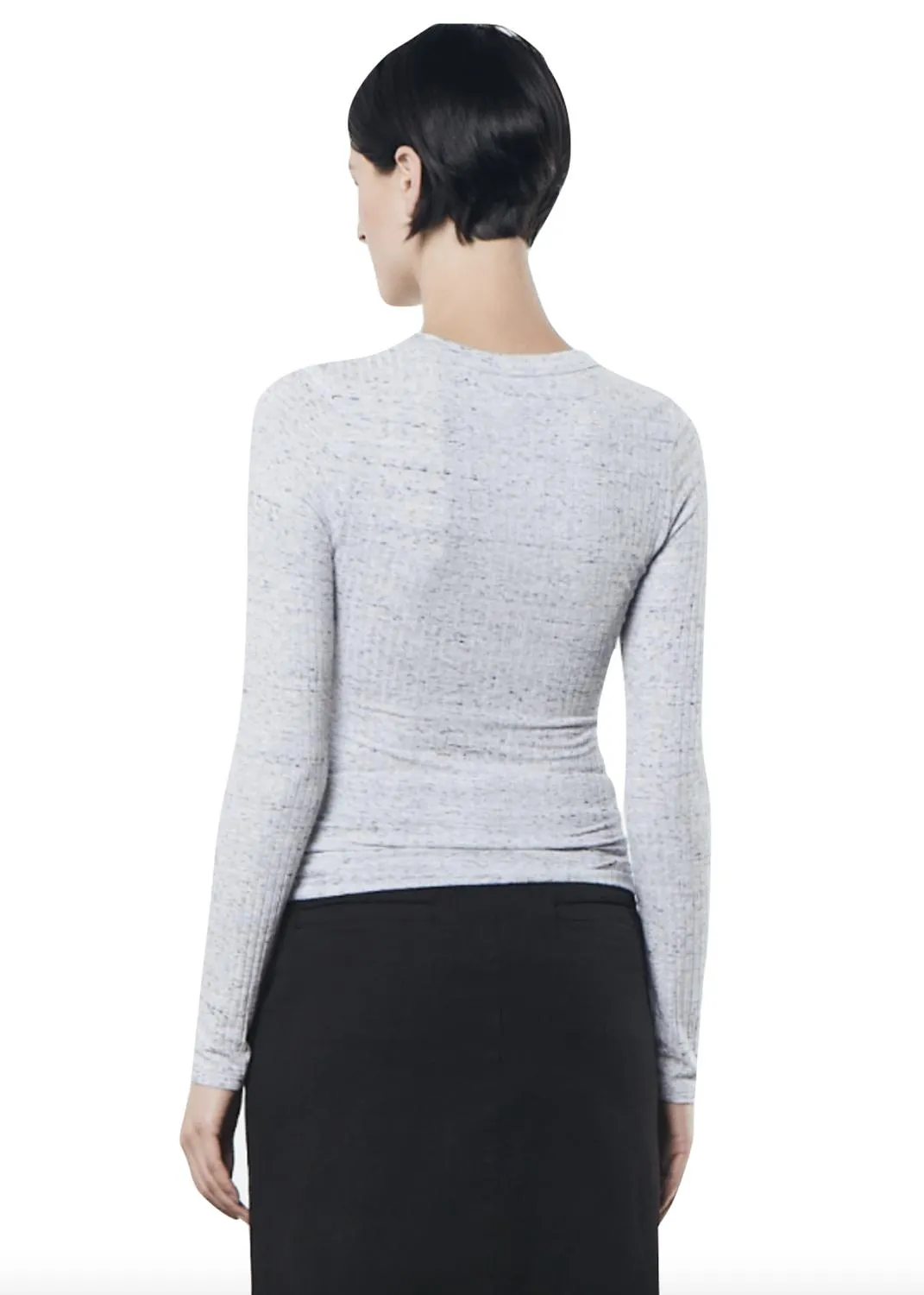 Long Sleeve Crew In White