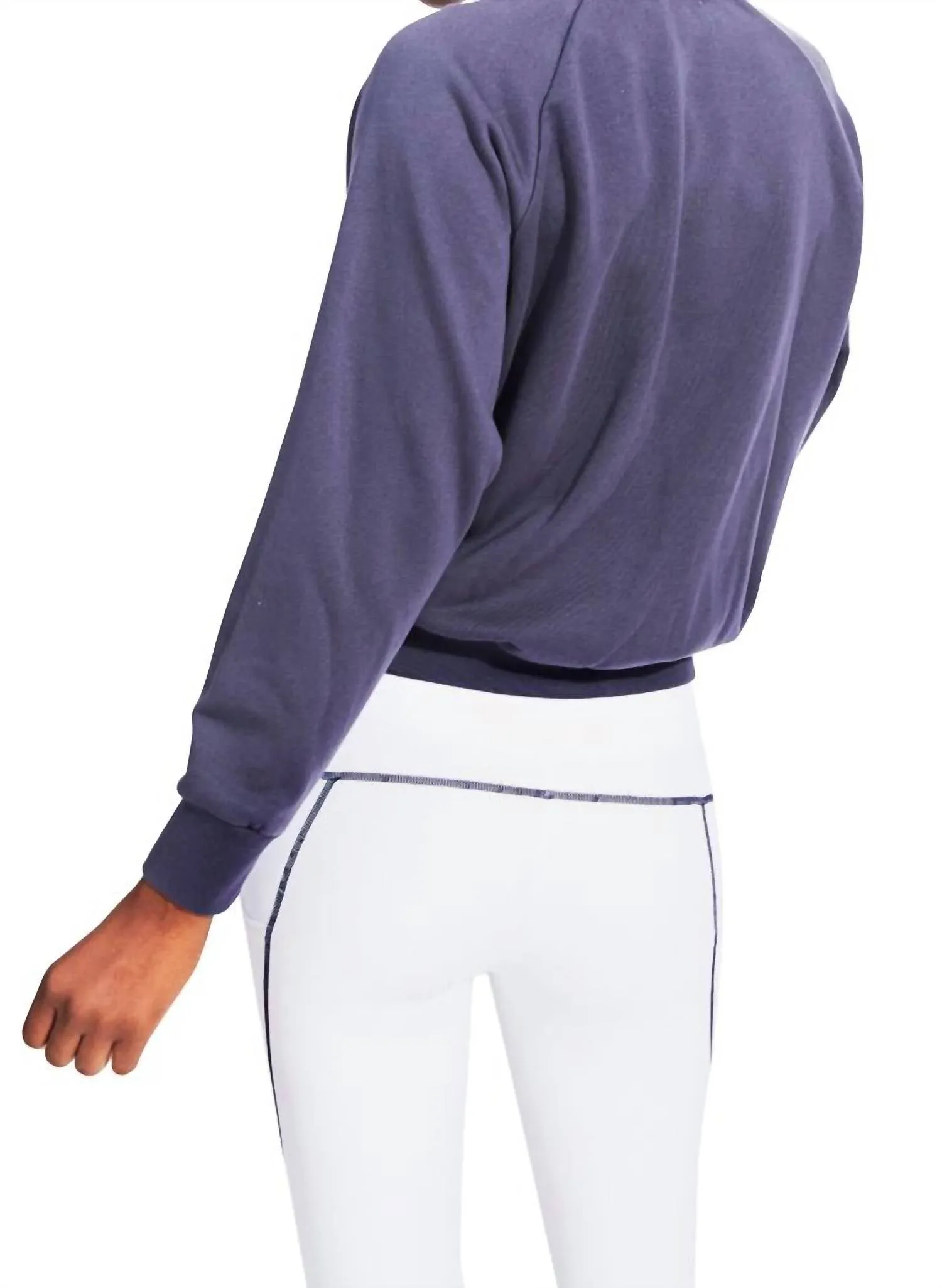 Long Sleeve Raglan Joie De Vivre Sweatshirt In Nautilus