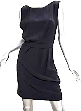 Loris Azzaro Paris. Little Black Classic Knee-Length Sleeveless Sheath