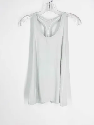 Lululemon Athletica Size M ? White Solid Activewear Top-Sleeveless