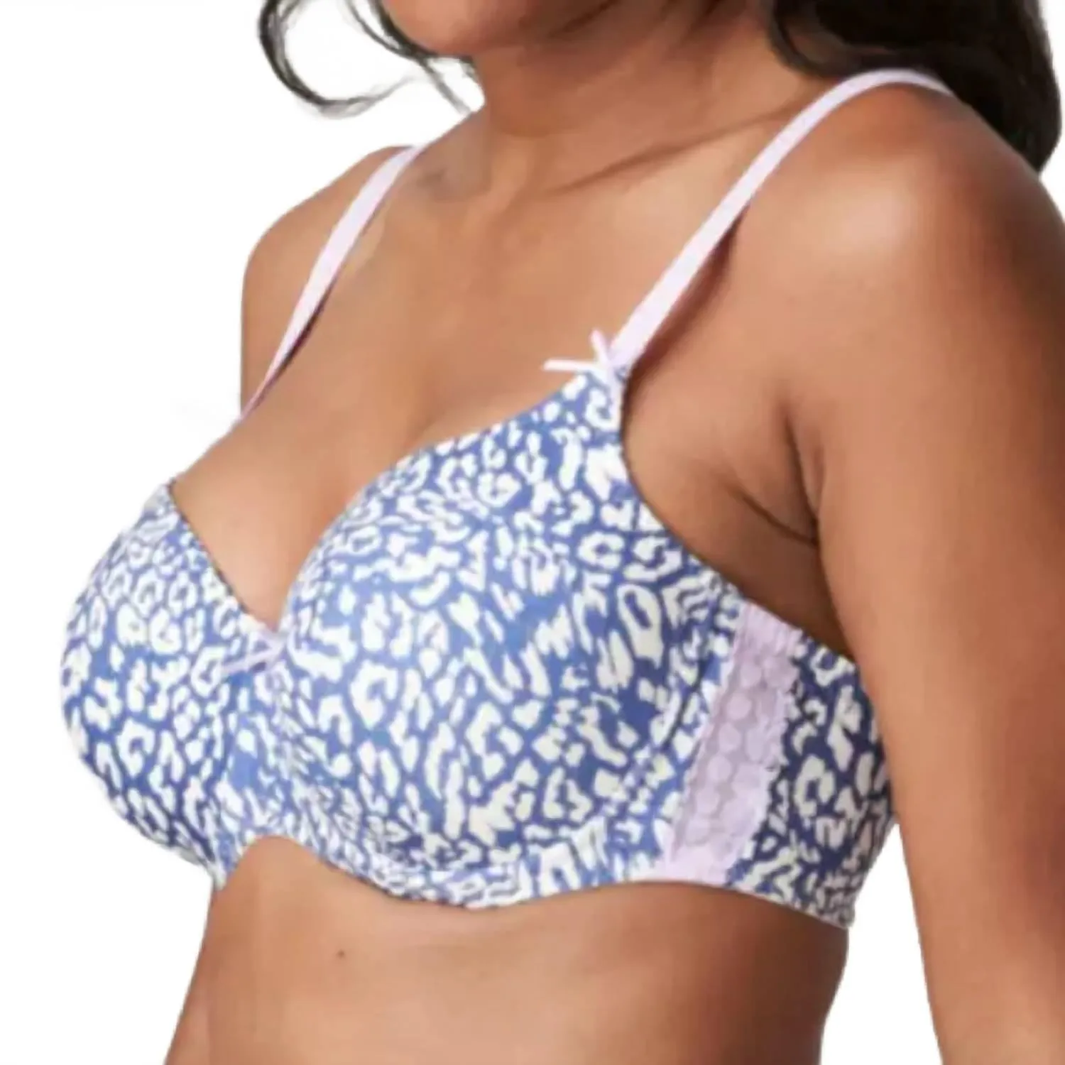 Madison Contour Heart Bra In Pastel Denim