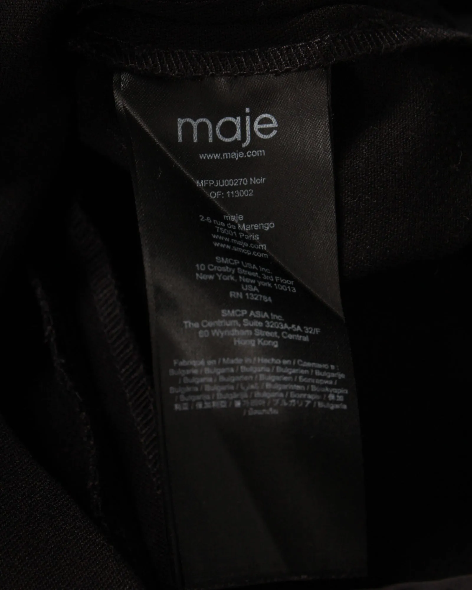 Maje Wrap-Effect Slit Midi Skirt in Black Polyester