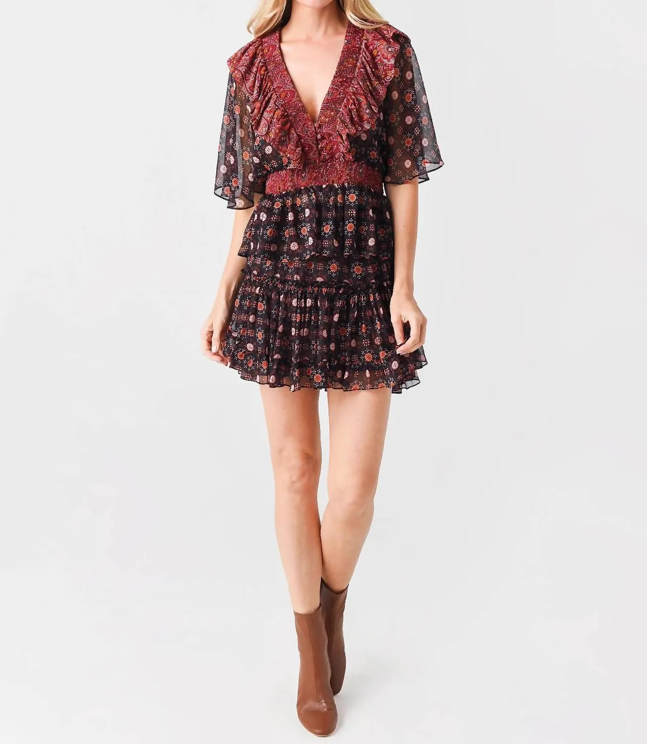 Marion Skirt In Onyx Medallion