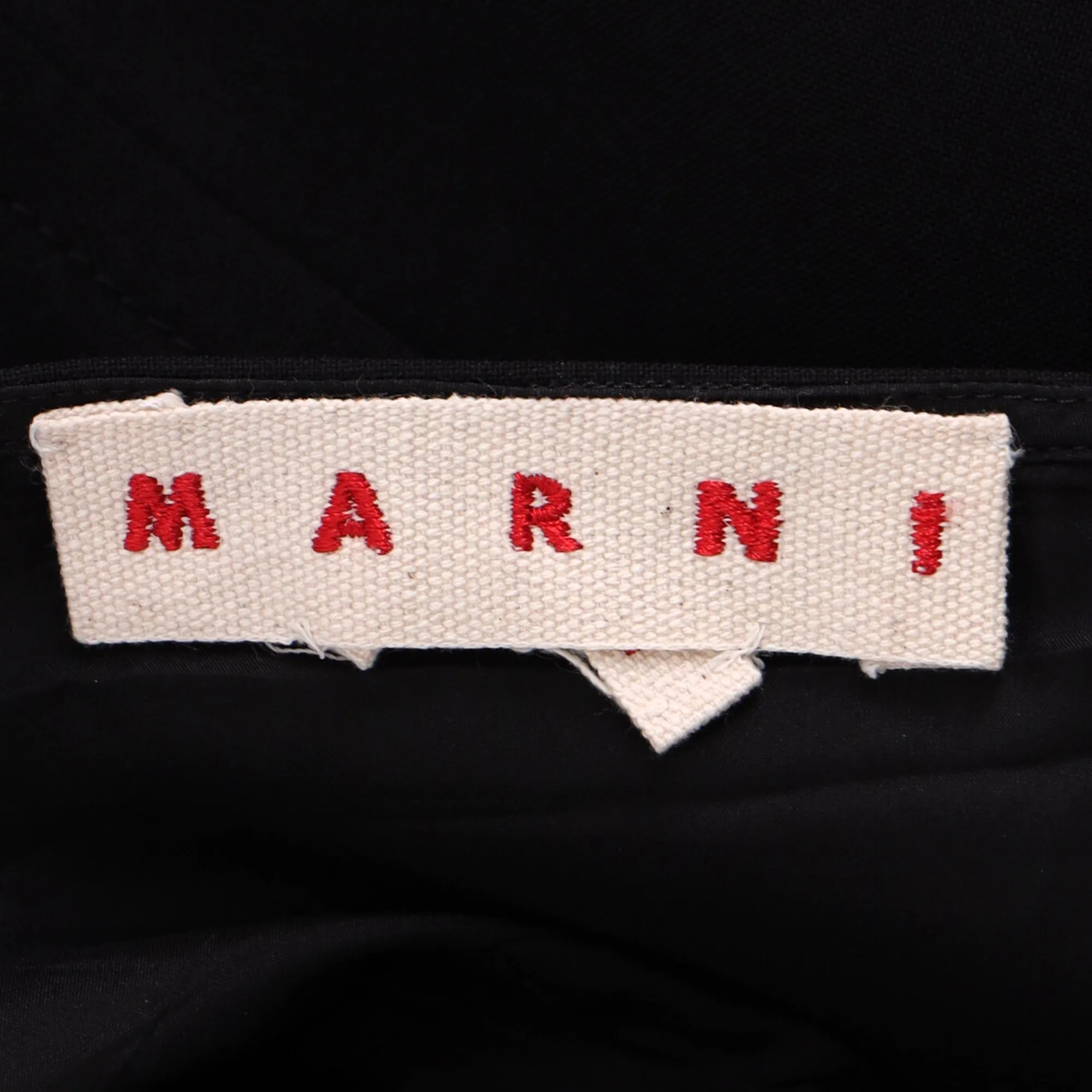 Marni Asymmetric Midi Skirt in Black Wool