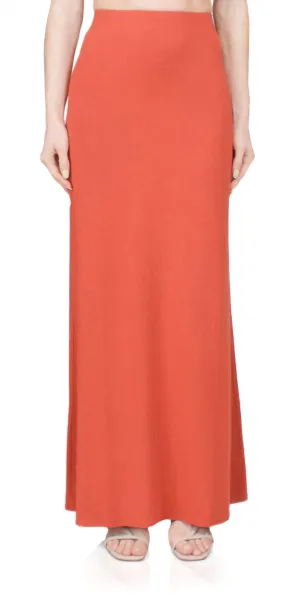 Mason Mid-Rise Skirt In Burnt Orange