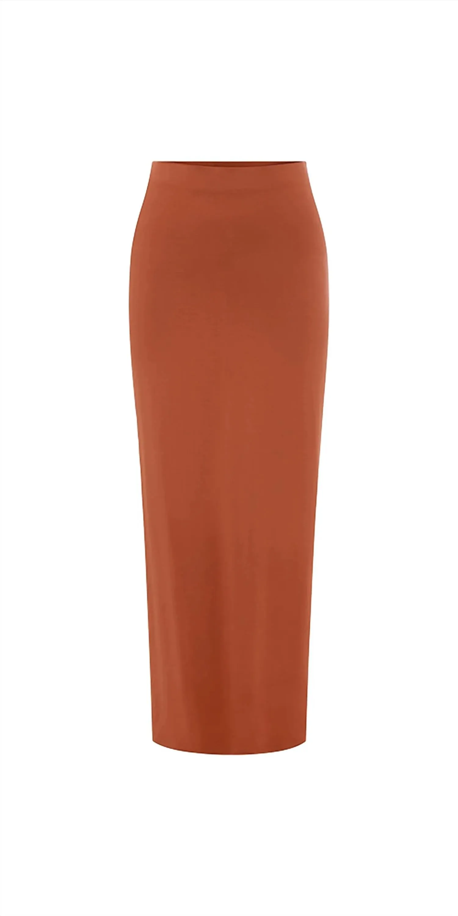 Mason Mid-Rise Skirt In Burnt Orange