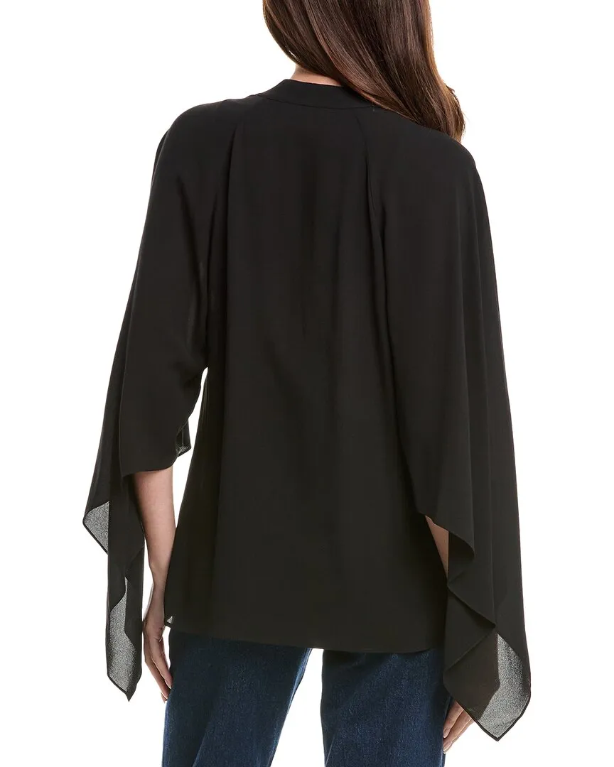 Michael Kors Collection Silk Flare Wrap Top