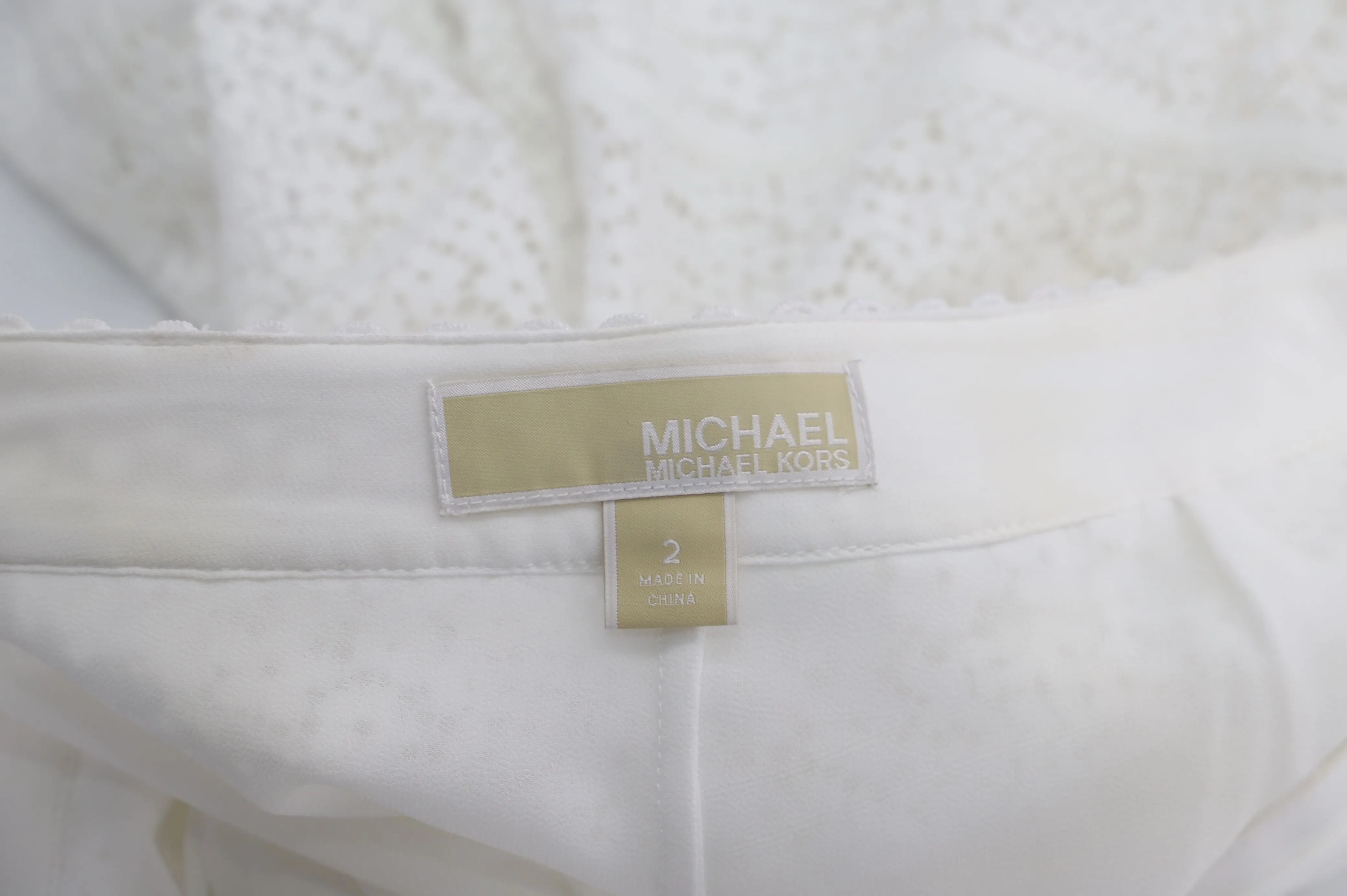 Michael Michael Kors Gored Lace skirt in white