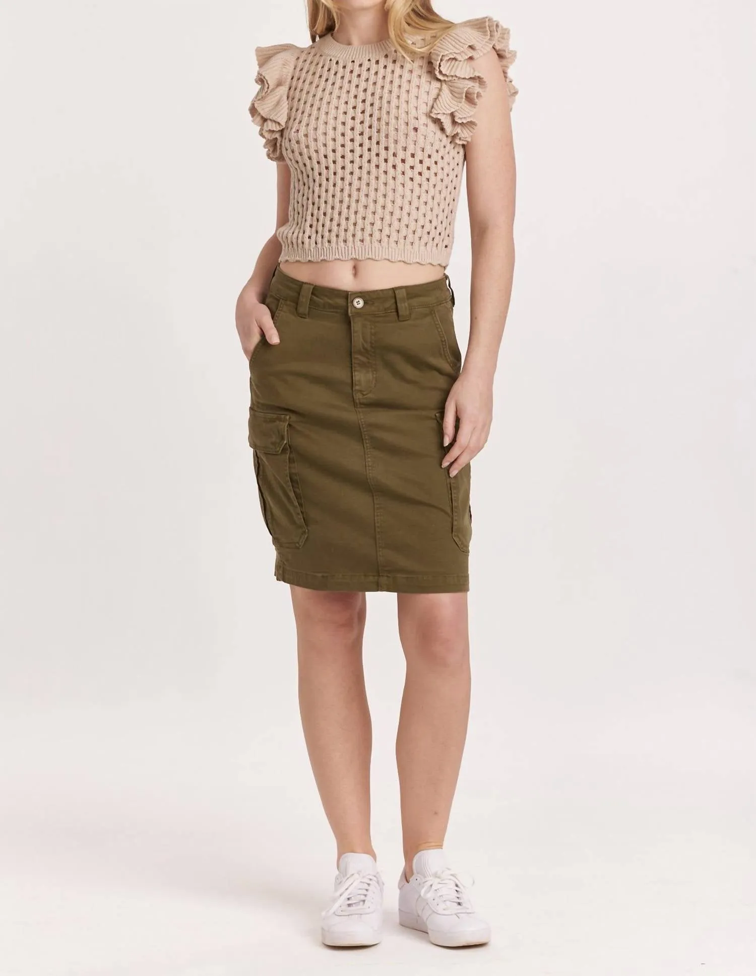 Midi Cargo Pocket Skirt In Vineyard