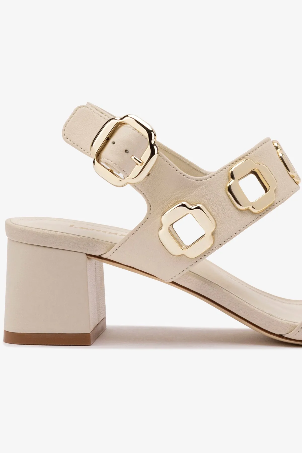 Milan Sandal In Ivory Leather