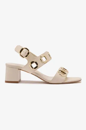 Milan Sandal In Ivory Leather