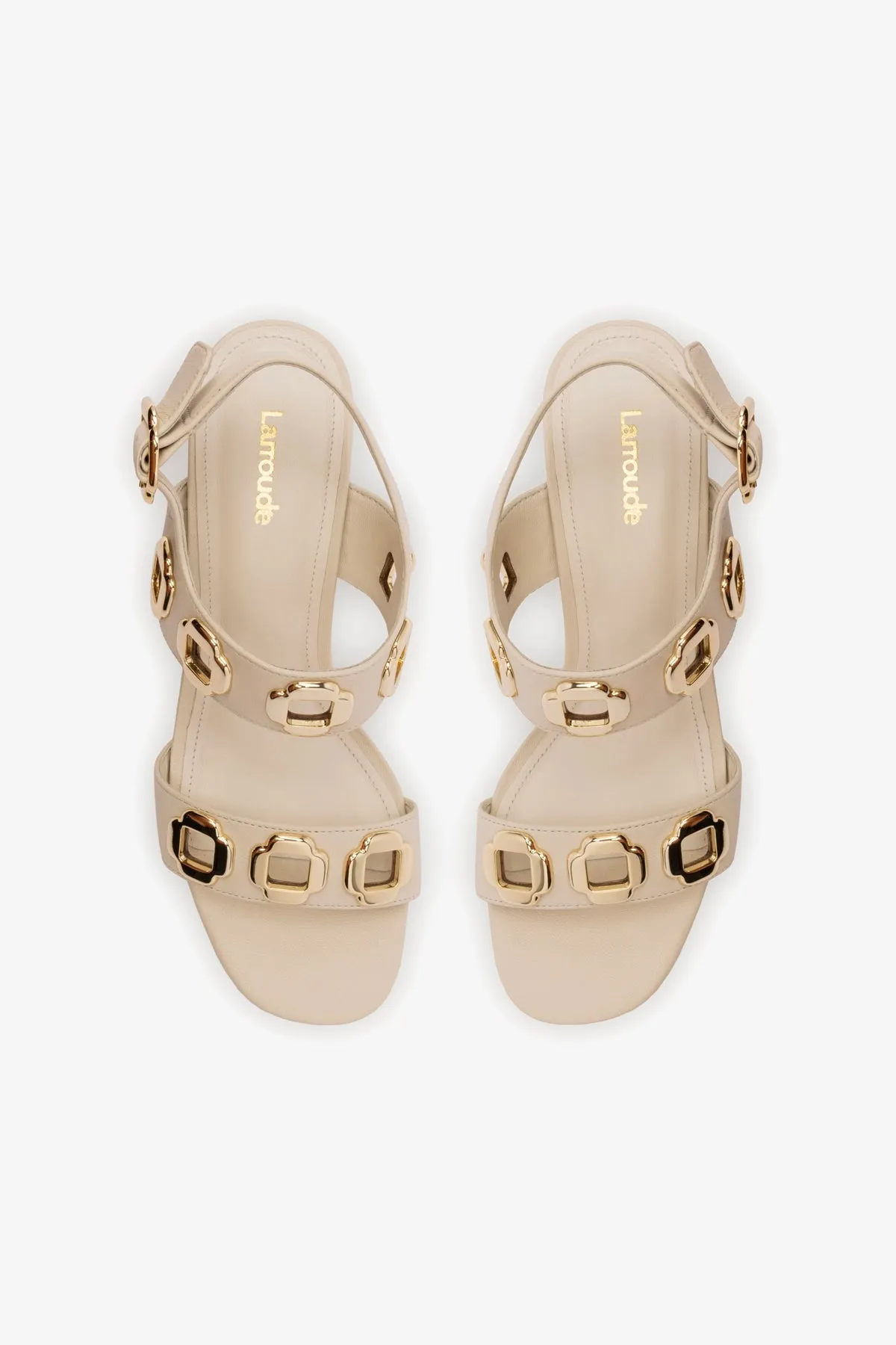 Milan Sandal In Ivory Leather