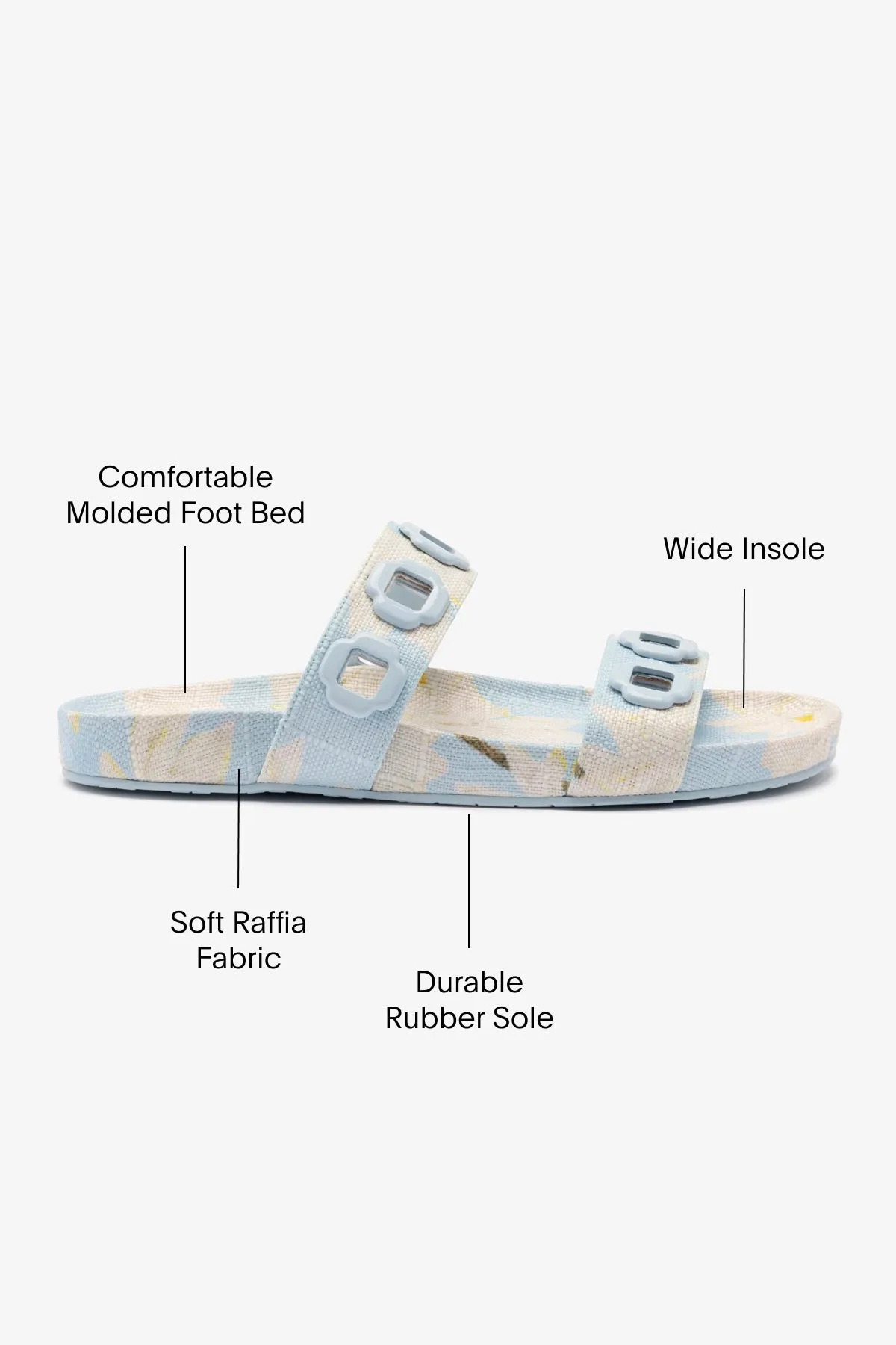 Milan Slide In Maya Printed Raffia